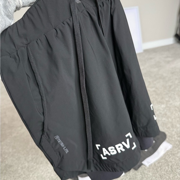 ASRV MENS Black and Gray Shorts - Picture 7 of 9